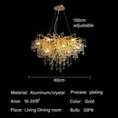 Ljojo Luxury Crystal Pendant Chandelier for Living Room Dining Bedroom