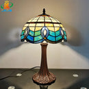 12 Inch Tiffany Style American Stained Glass Table Lamp for Bedroom Living Room - Ljojo