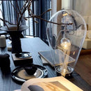 Clear Glass Table Lamp USB Charging Warm Light 3000K Ljojo Bedroom Desk Light