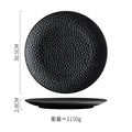 Ljojo Matte Ceramic Steak Pasta Dessert Salad Plate Hammer Pattern Shallow Restaurant Tableware