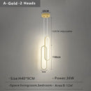 LED Pendant Chandelier Modern Minimalist for Bedroom Living Room Gold Black by Ljojo