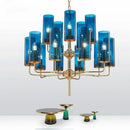 Ljojo Modern American Lustre Glass Chandelier, LED Indoor Lighting for Living, Dining, Bedroom