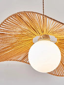 Nordic Wabi-Sabi Paper Hemp Rope LED Pendant Lights Chandelier by Ljojo