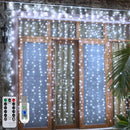 Ljojo LED Curtain Garland Lights with 8 Modes Remote Control for Festival and Christmas