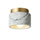 Ljojo Luxury Marble Downlight - Elegant Green & White Stone Ceiling Lamp