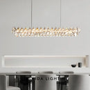 Ljojo LED Crystal Chandelier Ceiling Lamp for Living Room Lighting