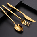 Ljojo 21 Piece Gold Cutlery Set - Stainless Steel 304 Elegant Tableware