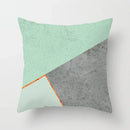 Ljojo Mint Green Geometric Printed Cushion Cover for Home Sofa Décor
