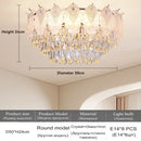 French Crystal Chandelier Luxury Modern Oval Glass Ljojo Ceiling Lamp