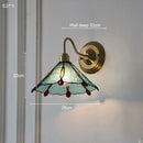 Brass Wall Lamp Retro Living Room Decor Glass Shade Study Lighting by Ljojo