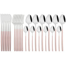 Gold Stainless Steel Cutlery Set by Ljojo - 24Pcs Western Tableware Flatware
