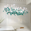 Nordic Green Stone Glass LED Pendant Chandelier by Ljojo - Elegant Dining Room Lighting Fixture