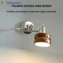 French Style Wood Wall Lamp Folding Arm Sconces for Home Decor Bedroom Lighting by Ljojo