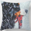 Cute Dog Pattern Square Pillow Covers For Home Decor by Ljojo