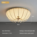 French Medieval Pearl Bedroom Crystal Ceiling Lamp Dimmable Romantic Lights by Ljojo