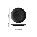 Ljojo Matte Ceramic Steak Pasta Dessert Salad Plate Hammer Pattern Shallow Restaurant Tableware