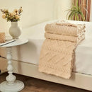 Ljojo Luxe Fleece Blanket: Ultra-Soft Plush Bed Couch Throw Cozy Flannel Air-Conditioning Blanket