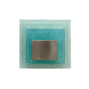 Ljojo Medieval Style Glacier Blue Glass Square Wall Lamp for Living Room and Bedroom