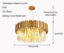 Gold Crystal LED Chandelier Rotundity Ceiling Lamp for Living Room by Ljojo