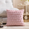 Embroidered Floral Rabbit Pillow Cover Ljojo 18x18inch White Pink Green