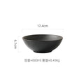 Ljojo Matte Stone Patterned Ceramic Ramen Soup Salad Fruit Noodle Bowl Large Capacity