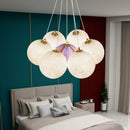 6-Light Nordic Planet 3D Moon Ceiling Chandelier Pendant Lamp by Ljojo