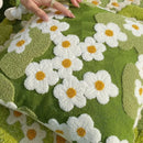 Ljojo Mini Flora Daisy Embroidery Cushion Cover - Decorative Pillow Case