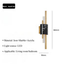 Ljojo Marble Wall Lamp for Hotel Living Room Bedroom Decor