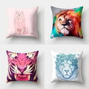 Ljojo Lion Tiger Head Pillowcase for Home Decor - Soft and Stylish Animal Cushion Cover