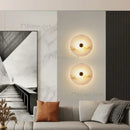 Spanish Natural Marble Wall Lamp All Copper LED Sconce Luxury Light for Living Room Bedroom by Ljojo