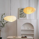 Ljojo Long Round Paper Pendant Lamp - Japanese Art Lantern for Living Room