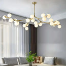 Ljojo Modern Glossy Glass Ball Chandelier Pendant Light for Living & Dining Room