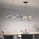 Ljojo Matte Black LED Chandeliers for Dining Room, Kitchen, and Bar - Modern Indoor Pendant Lighting