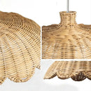 Japanese Flower Shaped Wicker LED Hanging Lamps for Stylish Home Decor by Ljojo