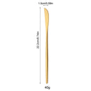 Ljojo Mirror Gold Stainless Steel Dinner Knives Set for Home & Restaurant