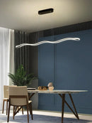 Ljojo LED Wave Chandelier Modern Hanging Lamp for Home Decor