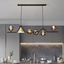 Nordic Glass Ball Pendant Lights: Long LED Chandeliers by Ljojo
