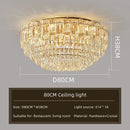 Ljojo Luxury Crystal Chandelier: High End Bedroom Living Room Pendant Light