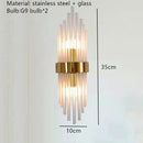Clear Glass Wall Light for Living Room with E14 G9 Bulb, Ljojo Brand