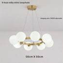 Ljojo Modern Nordic Magic Bean Pendant Lights Stylish Bubble Chandelier for Living Room