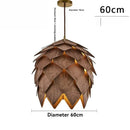 LED Wooden Pinecone Pendant Light Stylish Nordic Chandeliers for Home Decor by Ljojo