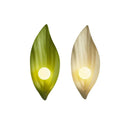 Ljojo Leaf Wall Lights Bedroom Sconce Lamp Modern Resin Corridor Bedside Aesthetic
