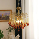 French Vintage Teardrop Glass Chandelier for Classic Dining Room by Ljojo
