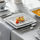 Ljojo Marble Grey Porcelain Dinnerware Set for 12