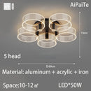 LED220V Scandinavian luxury chandelier living room, acrylic lustre for Bedroom Kitchen by Ljojo
