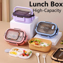 Ljojo 3 Grid Fruit Cartoon Lunch Box for Kids, Multi-function Organizer
