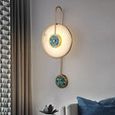 Ljojo Marble Round Wall Lamp - Retro Minimalist LED Indoor Lighting