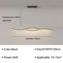Black White LED Line Pendant Light Modern Nordic Minimalist Lighting by Ljojo