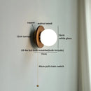 Ljojo LED Glass Wall Lights: Nordic White Bedside Sconce with Switch