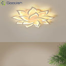 LED Flower Shaped Ceiling Light: Modern Nordic Stylish Chandelier for Living Dining Room by Ljojo